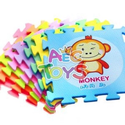 โฟมปูพื้น สัตว์ของเราพร้อมคำศัพท์ ไทย-อังกฤษ ขนาดต่อแผ่น 30x30 ซม. 8 แผ่นต่อชุด