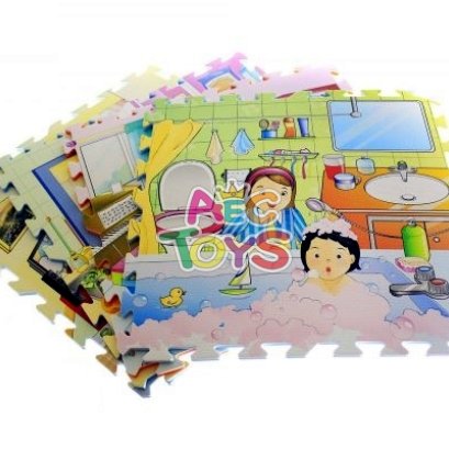 โฟมปูพื้นจัมโบ้ กิจกรรมภายในบ้าน ขนาดต่อแผ่น 60x60 ซม จำนวน 4 แผ่นต่อชุด