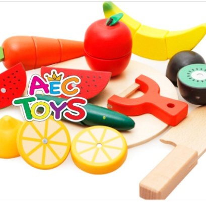 ผลไม้ผ่าซีก แม่เหล็ก (ไม้)