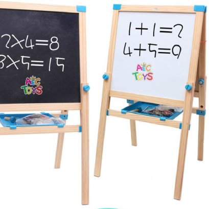 กระดานดำ-ไวท์บอร์ดแม่เหล็ก 2 ด้าน 40*40*90 ซม.