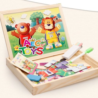 กล่องกระดานแม่เหล็ก ฝึกแต่งตัวลูกหมี