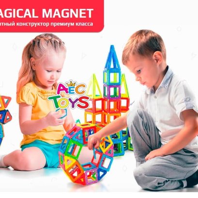 ตัวต่อแม่เหล็กนีออน 86 ชิ้น