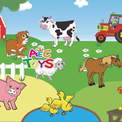 ภาพฉลุบล็อกนูน ฟาร์มสัตว์หรรษา