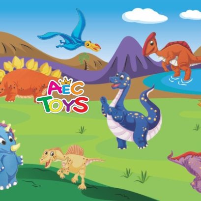 ภาพฉลุบล็อกนูน ไดโนเสาร์ 