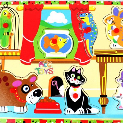 ภาพตัดต่อมีจุก สัตว์เลี้ยงในบ้าน 7 ชนิด