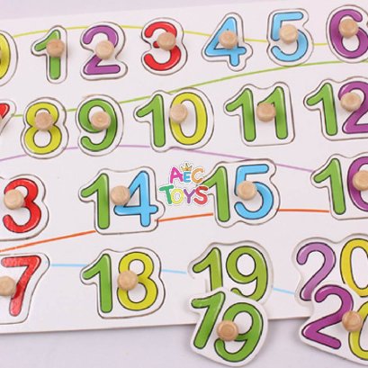 ภาพตัดต่อมีจุก นับเลข 0-20