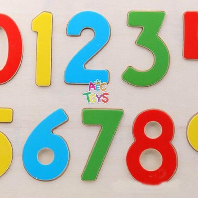 กระดานฉลุ 0-9 พร้อมภาพช่วยจำ