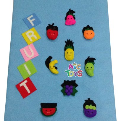 ป้ายผ้า Wall Bag แขวนผนัง ชุดผลไม้กับเงา