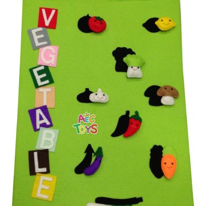 ป้ายผ้า Wall Bag แขวนผนัง ชุดผักกับเงา