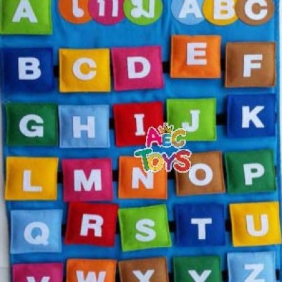 ป้ายผ้า Wall Bag แขวนผนัง เกม ABC พยัญชนะภาษาอังกฤษ