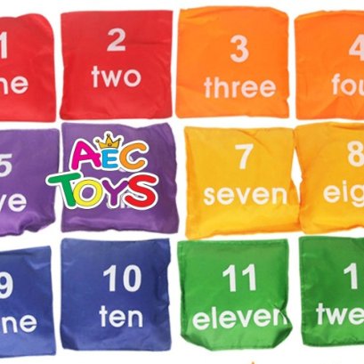 ถุงถั่วฝึกกล้ามเนื้อมือ ตัวเลข พร้อมคำอ่าน