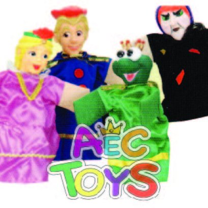 หุ่นมือนิทานหัวพลาสติก 3 มิติ เรื่อง เจ้าชายกบ (4 ตัวต่อชุด)