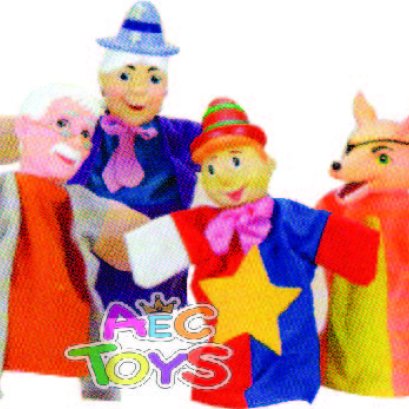 หุ่นมือนิทานหัวพลาสติก 3 มิติ เรื่อง พินอคคิโอ (4 ตัวต่อชุด)