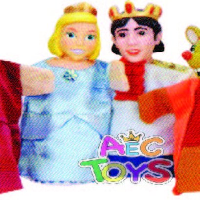 หุ่นมือนิทานหัวพลาสติก 3 มิติ เรื่องซินเดอริลล่า (4 ตัวต่อชุด)