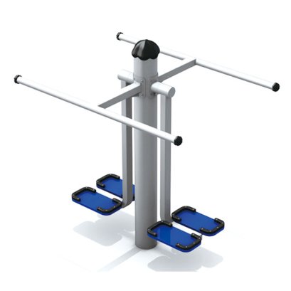 อุปกรณ์ ลูกตุ้มแกว่งตัว คู่ (เสากัลวาไนซ์ อบสีฝุ่น  Ø 127 มม.) ขนาด 110x90x125 ซม. พร้อมแผ่นป้ายบอกวิธีการเล่น