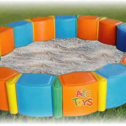 บ่อทรายข้อต่อ วงกลม เส้นผ่าศูนย์กลาง 240 ซม. สูง 30 ซม. พลาสติก