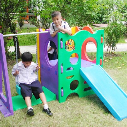 กระดานลื่นและชิงช้า ขนาด 176*179*116