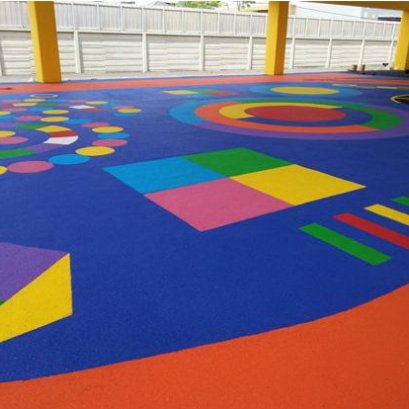 พื้นยาง EPDM แบบเทกับที่  (ตรม.)