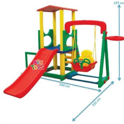 บ้านหอคอยกระดานลื่นชิงช้า เปี่ยมสุข 4 in 1 