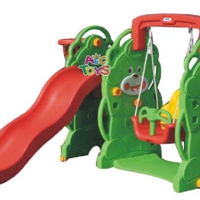 กระดานลื่นชิงช้าหมีน้อย 150*165*110 ซม. พลาสติก