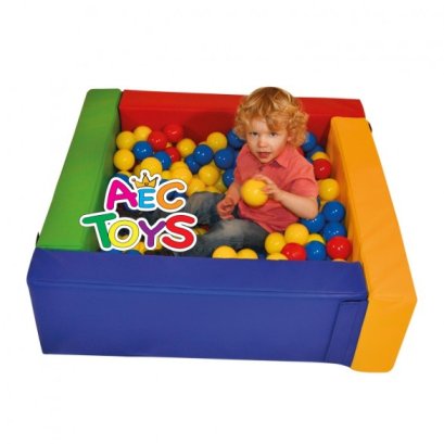 บ่อบอลสี่เหลี่ยม เล็ก นุ่มนิ่ม 120 สูง 40 ซม.