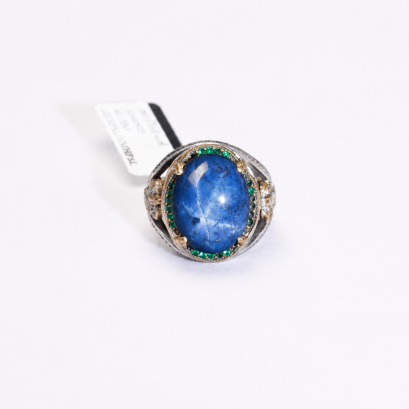 Tanusorn natural Star sapphire 20.66 carat with Stunning Silver Ring