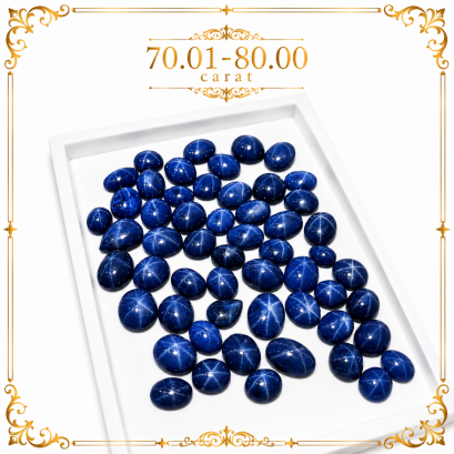 Tanusorn Star Sapphire Parcel Range per piece 70.01-80.00 carat 21.66 usd per carat