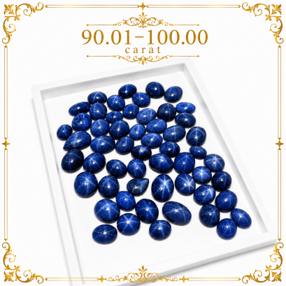 Tanusorn Star Sapphire Parcel Range per piece 90.01-100.00 carat 25 usd per carat