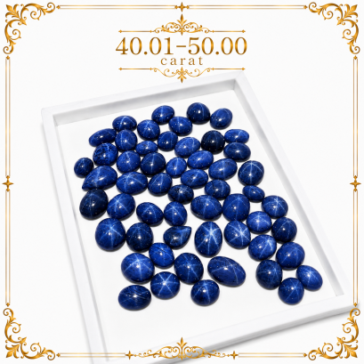 Tanusorn Star Sapphire Parcel Range per piece 40.01-50.00 carat 16.66 usd per carat