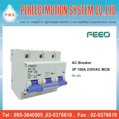 AC Breaker 3P 100A 400VAC MCB ( FE-125 )