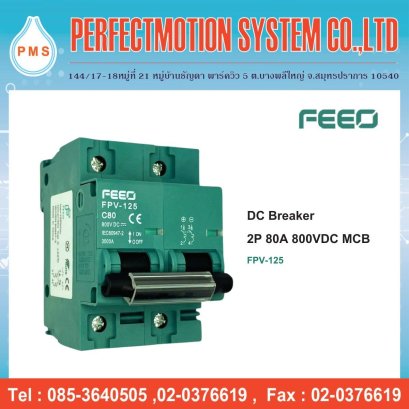 DC Breaker 2P 80A 800VDC MCB ( FPV-125 )