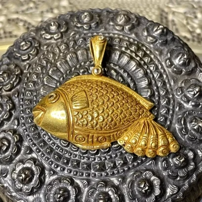 Gold carp pendant