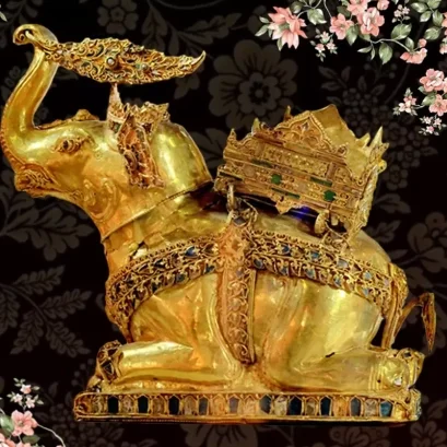 Elephant shaped container early Ayutthaya period art