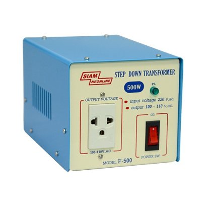 หม้อแปลงไฟจาก 220V เป็น 100/110V ขนาด 500 W / Step down Transformer