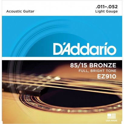 D’Addario Acoustic EZ910 85/15 Bronze Light Gauge 11-52