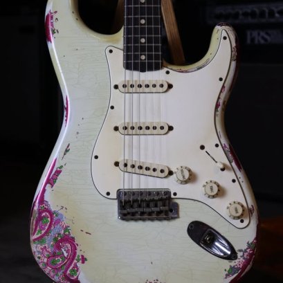 Fender Custom shop‘60 Stratocaster Heavy Relic Olympic White over Paisley 2016 (3.4kg)