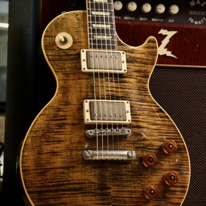 Gibson Custom shop Lespaul Joe Perry Signature Boneyard Green Tiger 2006 (3.9kg)