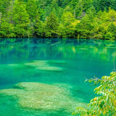 ทะเลสาบมังกรคู่ (Twin Dragon Lake) จิ่วจ้ายโกว