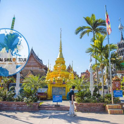 วัดสวนหม่อน ของหมู่บ้านไตลื้อ หมู่บ้านกาหลั่นป้า ดูงดงามน่าเลื่อมใสยิ่งนัก