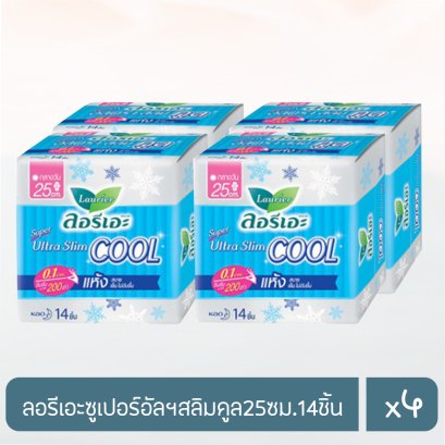 ลอรีเอะซูเปอร์อัลฯสลิมคูล25ซม.14ชิ้น