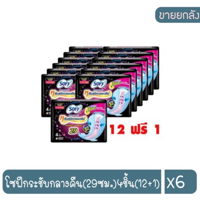โซฟีกระชับกลางคืน(29ซม.)4ชิ้น(12+1)