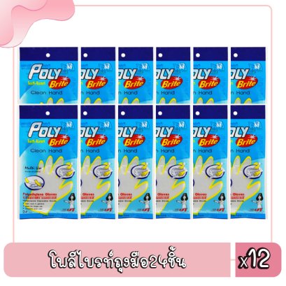 โพลีไบรท์ถุงมือ24ชิ้น