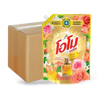 (ยกลัง) โอโม พลัส น้ำยาซักผ้า 1300มล.โรซี่ลิลลี่