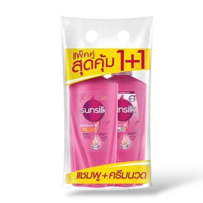 ซันซิลแชมพู350มล.ชมพู(คู่)(Pแชมพู+นวด)