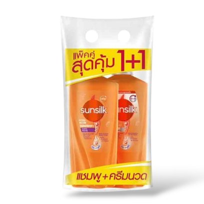 ซันซิลแชมพู350มล.ส้ม(คู่)(Pแชมพู+นวด)