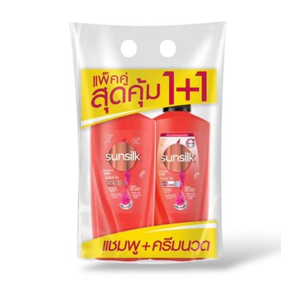 ซันซิลแชมพู+นวด(350มล.+300มล.) สีแดง (คู่)