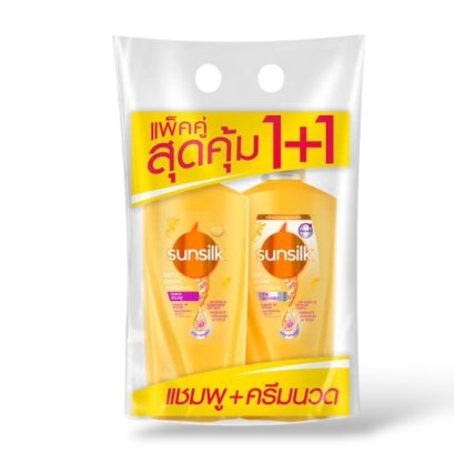 ซันซิลแชมพู+นวด(350มล.+300มล.) สีเหลือง (คู่)