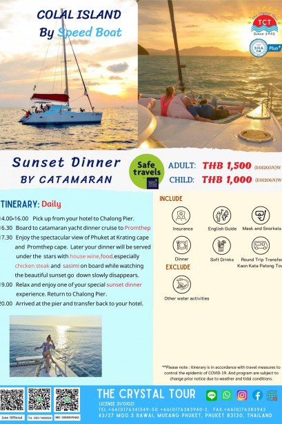 Sunset Dinner BY CATAMARAN