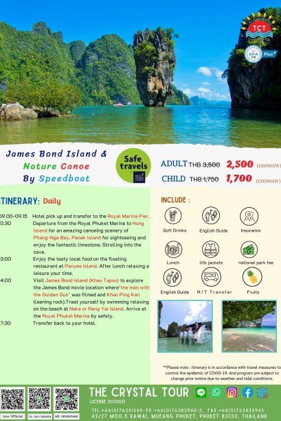 James Bond Island &amp; Nature Canoe By Speedboat