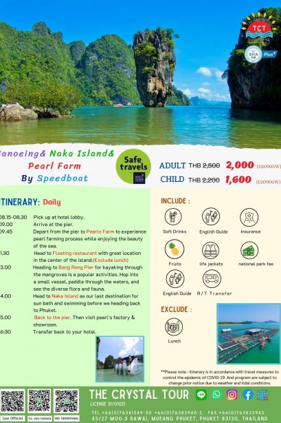 Canoeing&amp; Naka Island&amp; Pearl Farm By Speedboat